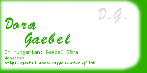 dora gaebel business card